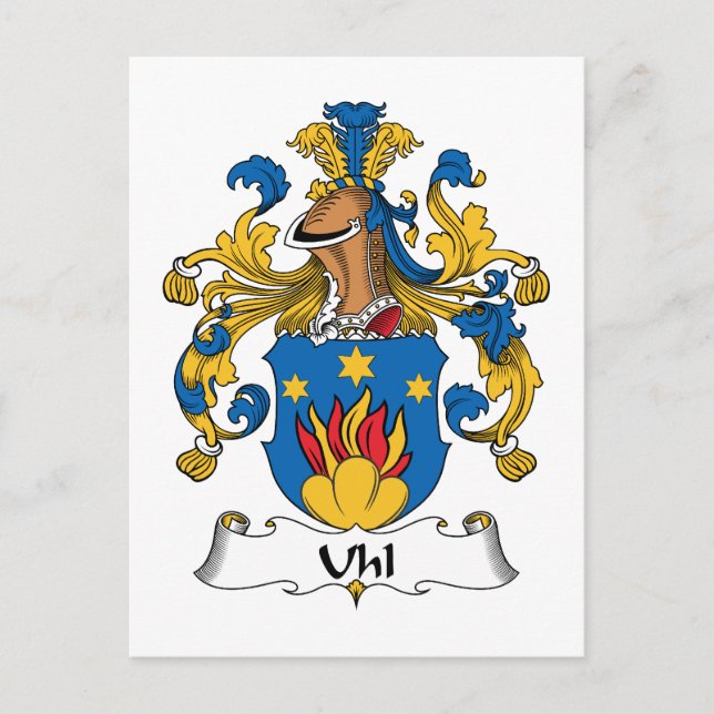 Uhl Family Crest Postcard (Front)