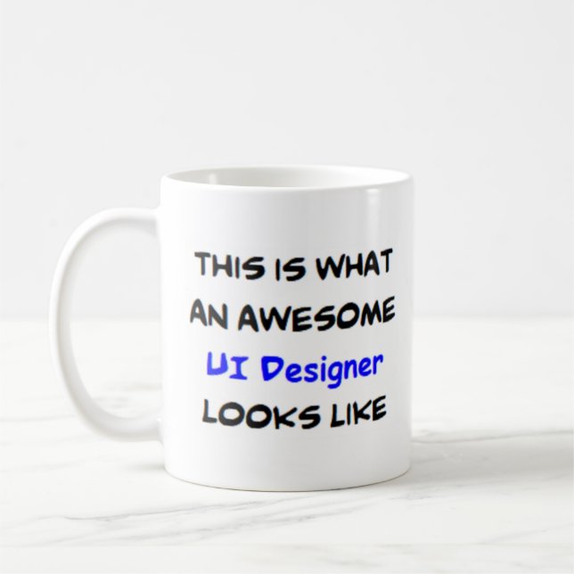 ui designer, awesome coffee mug (Left)