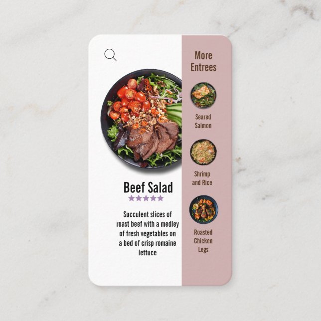 ui ux format qr code restaurant business card (Front)