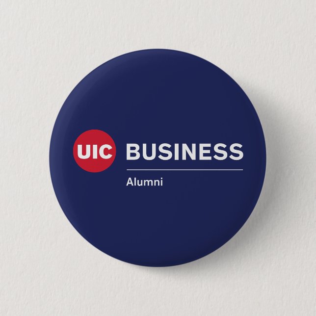  UIC Business Alumni 6 Cm Round Badge (Front)