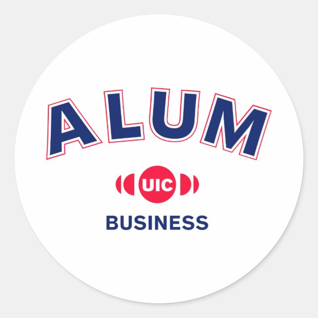 UIC Business Alumni  Classic Round Sticker (Front)