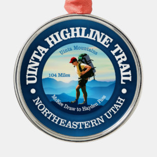 Uinta Highline Trail Metal Tree Decoration