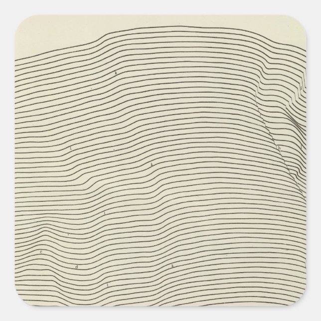 Uinta Mountains Stereogram Square Sticker (Front)