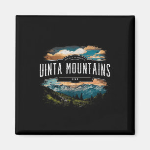 Uinta Mountains Utah Hiking Outdoors Vintage Magnet