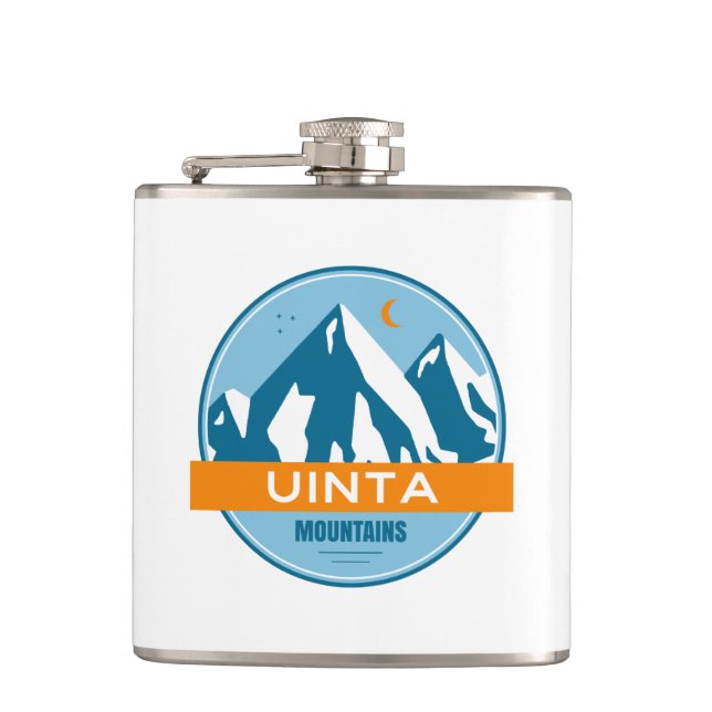 Uinta Mountains Utah Hip Flask (Front)