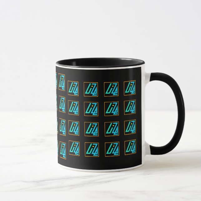 UIZE Mug (tiled matrix on black) (Right)