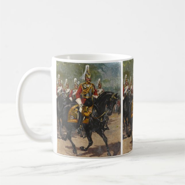 UK 1st Life Guards of the Household Cavalry patrol Coffee Mug (Left)