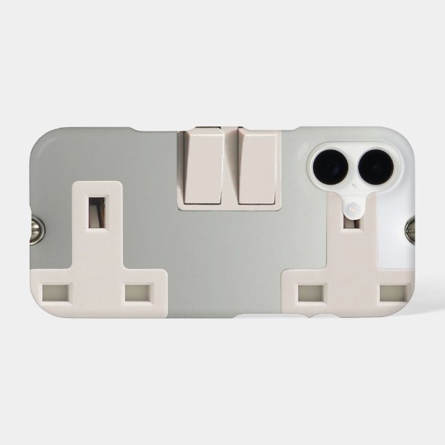 UK AC BS 1363 Electrical Plug Socket (Back (Horizontal))