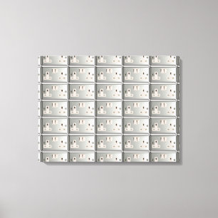 UK AC BS 1363 Plug Socket [British Standard] Canvas Print