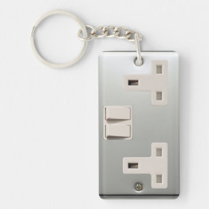 UK AC BS 1363 Plug Socket [British Standard] Key Ring