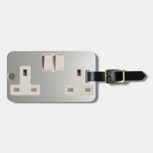 UK AC BS 1363 Plug Socket [British Standard] Luggage Tag