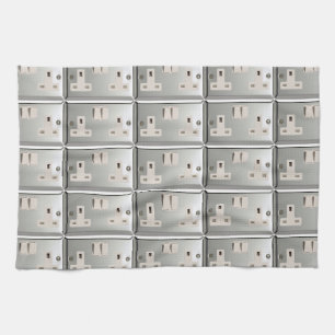 UK AC BS 1363 Plug Socket [British Standard] Tea Towel