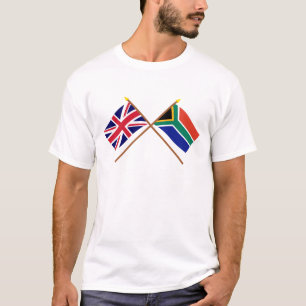 UK and South Africa Crossed Flags T-Shirt