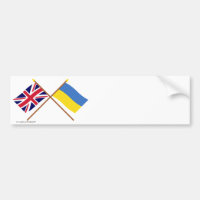 UK and Ukraine Crossed Flags