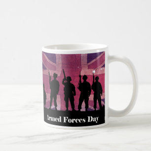 UK Armed Forces Day Union Flag with Soldiers Coffee Mug