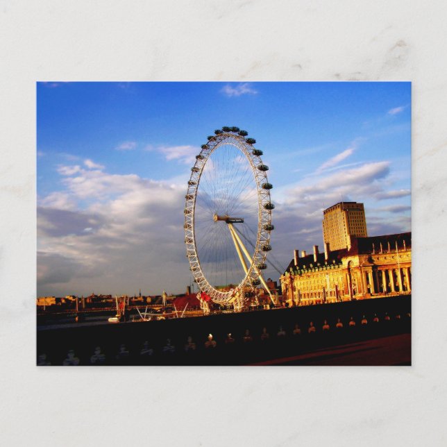 UK) Beautiful LONDON EYE Scenery  Postcard (Front)