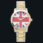UK Britain Royal Union Jack Flag Watch<br><div class="desc">The Union Jack or Union Flag is the national flag of the United Kingdom UK. The flag also has an official or semi-official status in some other Commonwealth realms; for example, it is, by parliamentary resolution, an official flag in Canada and known there as the Royal Union Flag. It is...</div>