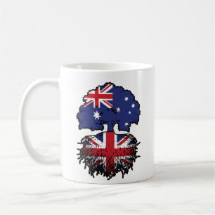 UK British Australian Australia Tree Roots Flag Coffee Mug