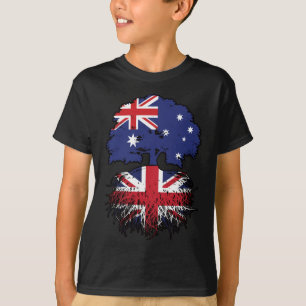 UK British Australian Australia Tree Roots Flag T-Shirt