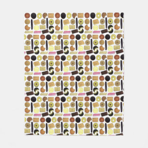 UK British Biscuits Shortbread Rich Tea Digestives Fleece Blanket