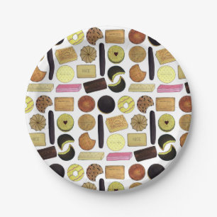 UK British Biscuits Shortbread Rich Tea Digestives Paper Plate