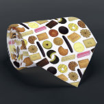 UK British Biscuits Shortbread Rich Tea Digestives Tie<br><div class="desc">Design features an assortment of delicious British biscuits including ginger nuts, rich tea, custard creams, chocolate bourbon, digestives, jaffa cakes, pink wafers, viennese whirls, nice biscuits, malted milk, chocolate chips, shortbreads, and more. Perfect for tea time! This design is also available on other products. Lots of additional foodie designs are...</div>