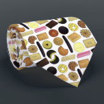 UK British Biscuits Shortbread Rich Tea Digestives Tie<br><div class="desc">Design features an assortment of delicious British biscuits including ginger nuts, rich tea, custard creams, chocolate bourbon, digestives, jaffa cakes, pink wafers, viennese whirls, nice biscuits, malted milk, chocolate chips, shortbreads, and more. Perfect for tea time! This design is also available on other products. Lots of additional foodie designs are...</div>