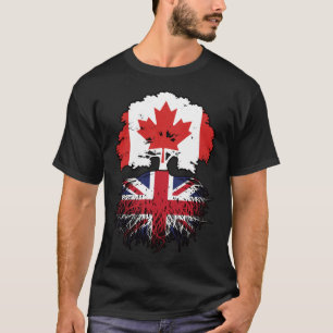 UK British Canadian Canada Tree Roots Flag T-Shirt