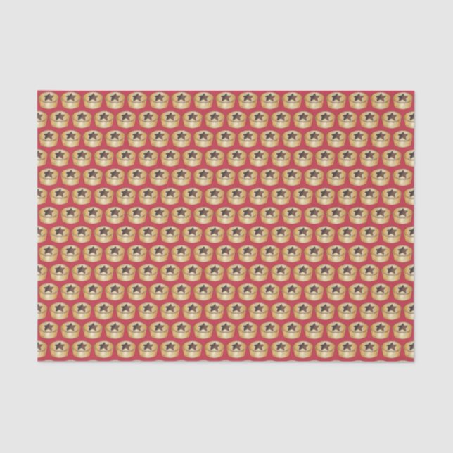 UK British Christmas Fruit Mince Pie Festive Food Tissue Paper (Front)