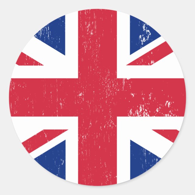 UK British Great Britain England English Flag Classic Round Sticker (Front)