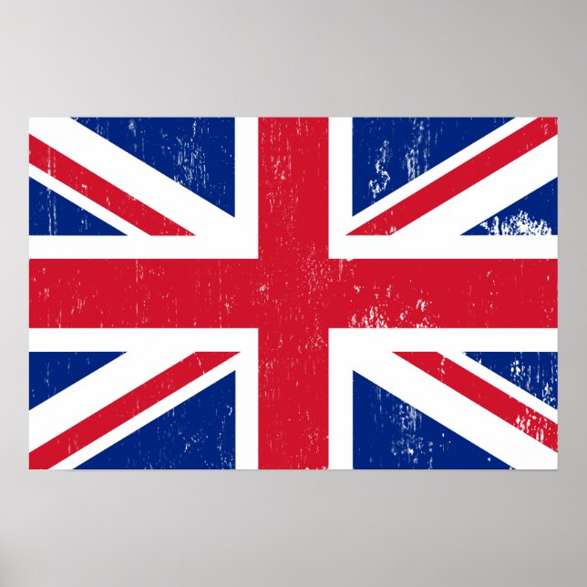 UK British Great Britain England English Flag Poster (Front)