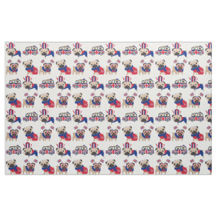 UK British Pug Fabric
