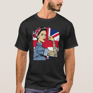Uk British Strong Women United Kingdom Great Brita T-Shirt