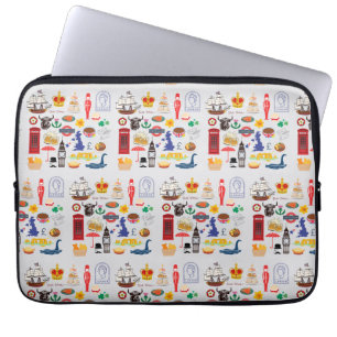 UK British Symbols Laptop Sleeve