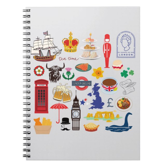 UK British Symbols Notebook (Front)