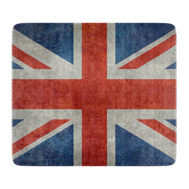 UK British Union Jack flag retro cutting board (Front)