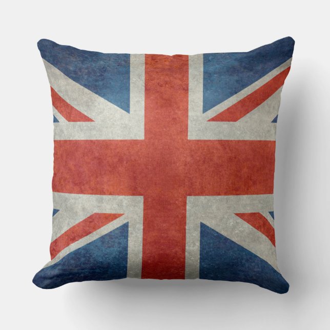 UK British Union Jack flag retro style cushion (Front)