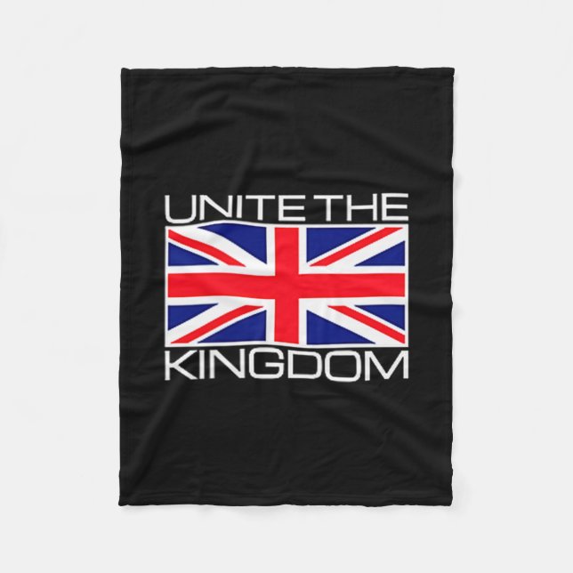 Uk British Union Jack Flag Unite The Kingdom  Fleece Blanket (Front)