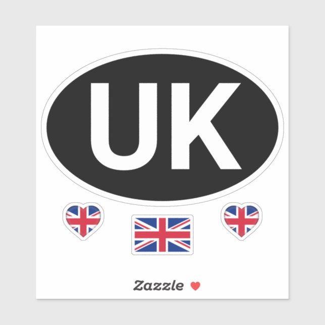 UK Car Sticker travel Set /British Union Jack /GB (Sheet)