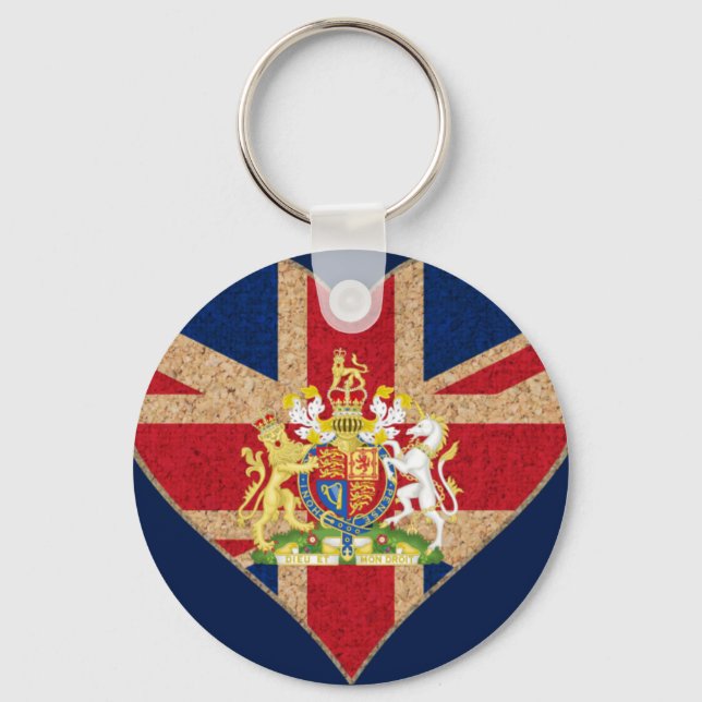 UK COA Heart Key Ring (Front)
