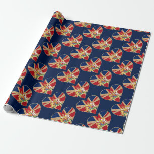 UK COA Heart Wrapping Paper