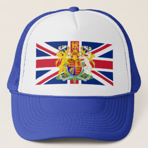 UK Coat of Arms & Flag Trucker Hat