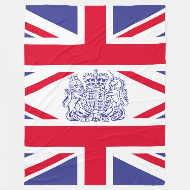 UK coat of arms Fleece Blanket (Front)