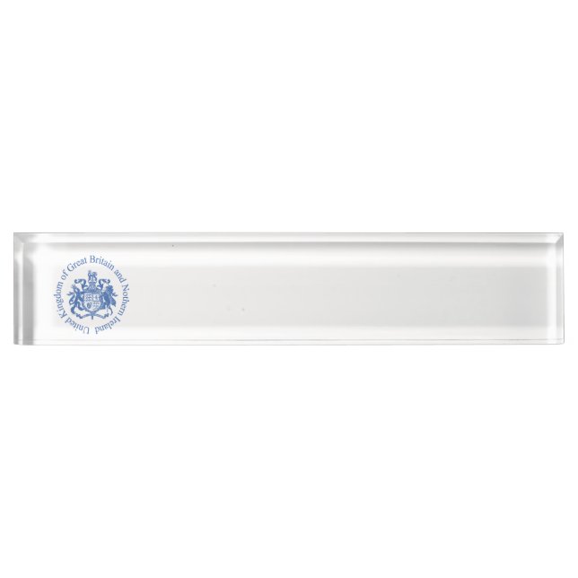 UK coat of arms Nameplate (Front)