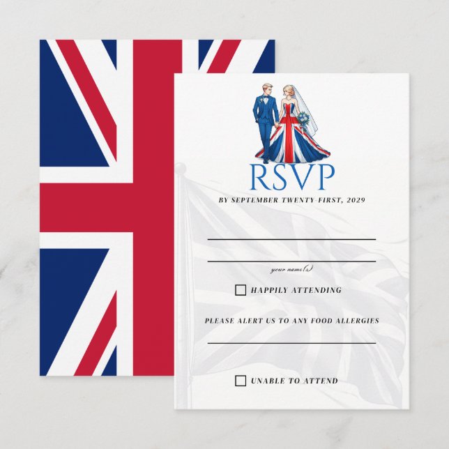 UK Couple RSVP Card (Front/Back)