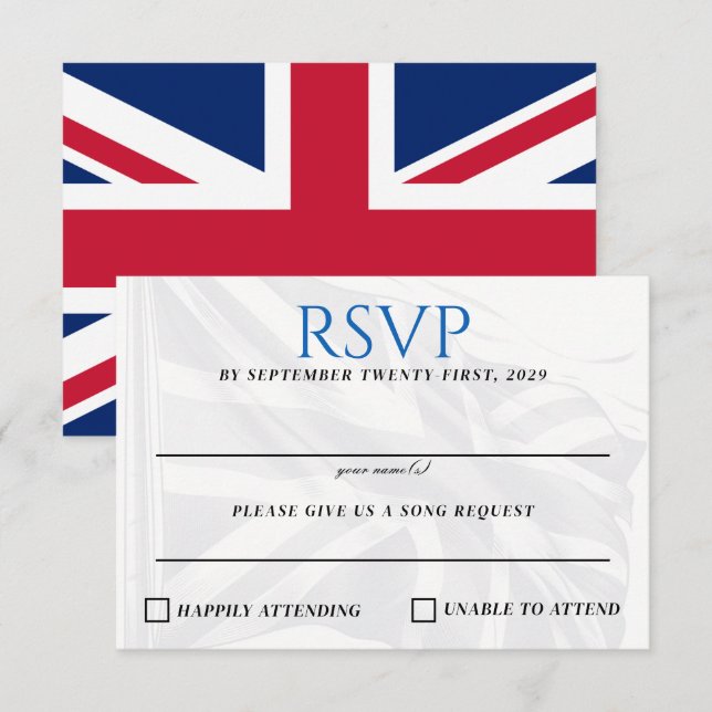 UK Couple RSVP Card (Front/Back)