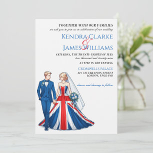 UK Couple Wedding Invitation