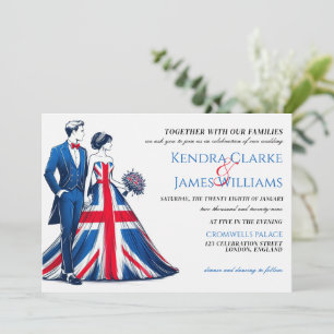 UK Couple Wedding Invitation