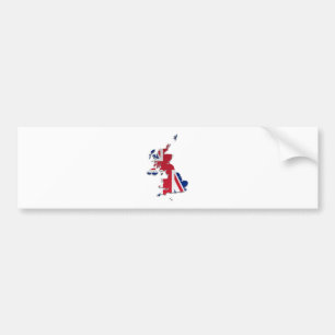 UK & Crown Dependencies Flag Map_3 Bumper Sticker