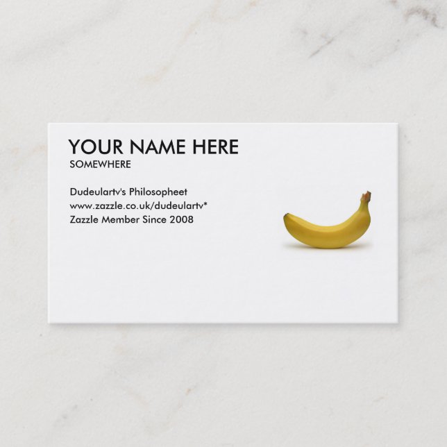 UK Customize Your Card Banana UK (Front)